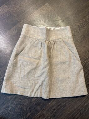 Women’s Tweed A-Line Mini Skirt in Light Gray